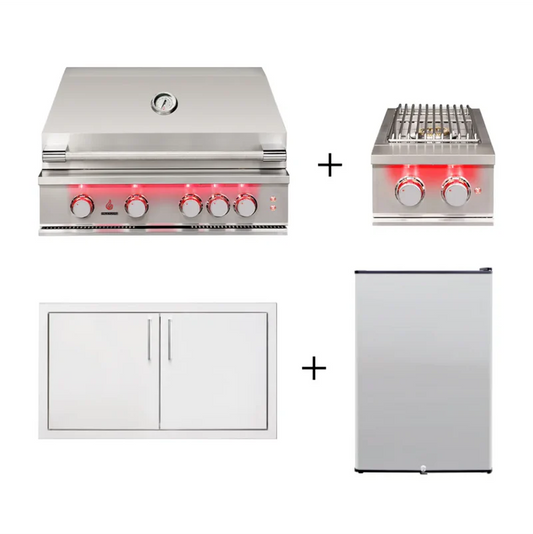 TrueFlame 4 Piece 32" Grill Outdoor Kitchen Package - TF4PGOKP-01