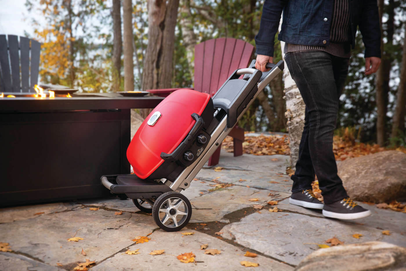 Napoleon TravelQ™ 285X with Scissor Cart and Griddle