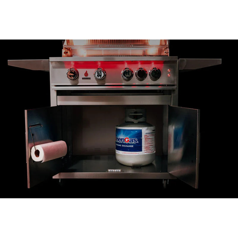 TrueFlame Deluxe Freestanding Grill Cart - CART-TF-DC