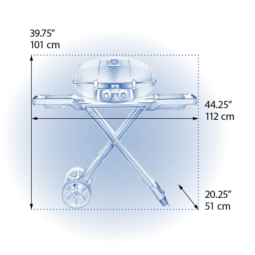 Napoleon Phantom TravelQ™ PRO 285 Portable Gas Grill with Scissor Cart