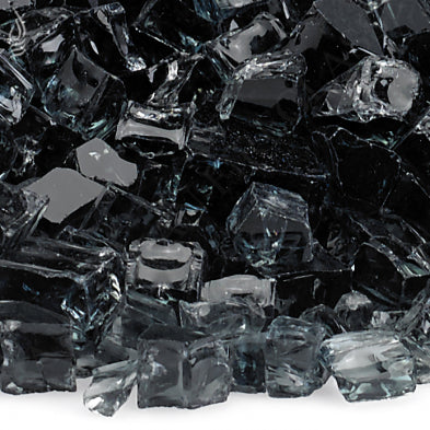 American Fire Glass - 1/2" Black, 10 lb. Jar Fire Glass