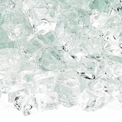 American Fire Glass - 1/2" Clear, 10 lb. Jar Fire Glass