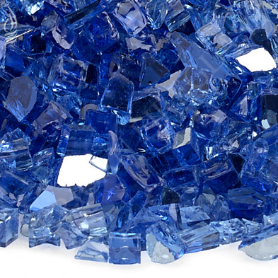 American Fire Glass - 1/4" Cobalt Reflective, 10 lb. Jar Fire Glass