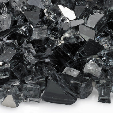American Fire Glass - 1/2" Gray Reflective, 10 lb. Jar Fire Glass