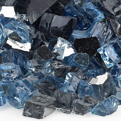 American Fire Glass - 1/2" Maui Breeze Reflective, 10 lb. Jar Fire Glass