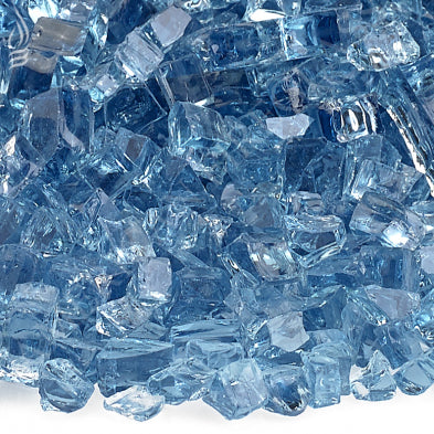 American Fire Glass - NLA-1/4" Pacific Blue, 10 lb. Jar Fire Glass
