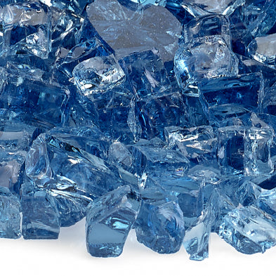 American Fire Glass - 1/2" Pacific Blue, 10 lb. Jar Fire Glass