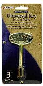 Dante - KEY, UNIV 1/4 & 5/16 X 3" LONG -BRASS