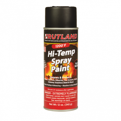 Rutland - STOVE PAINT FLAT BLK, 12 OZ SPRAY CAN (12)