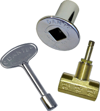 Dante - BLUE FLAME DANTE VALVE,CHROME, W/KEY, FLOOR PLATE