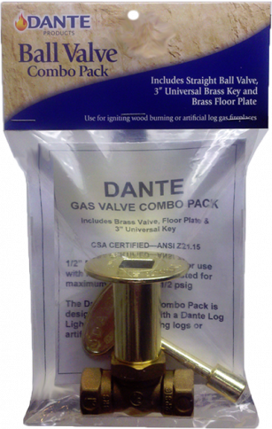 Dante - BLUE FLAME DANTE VALVE STRIGHT POL BRASS,W/KEY, FLOOR PLATE