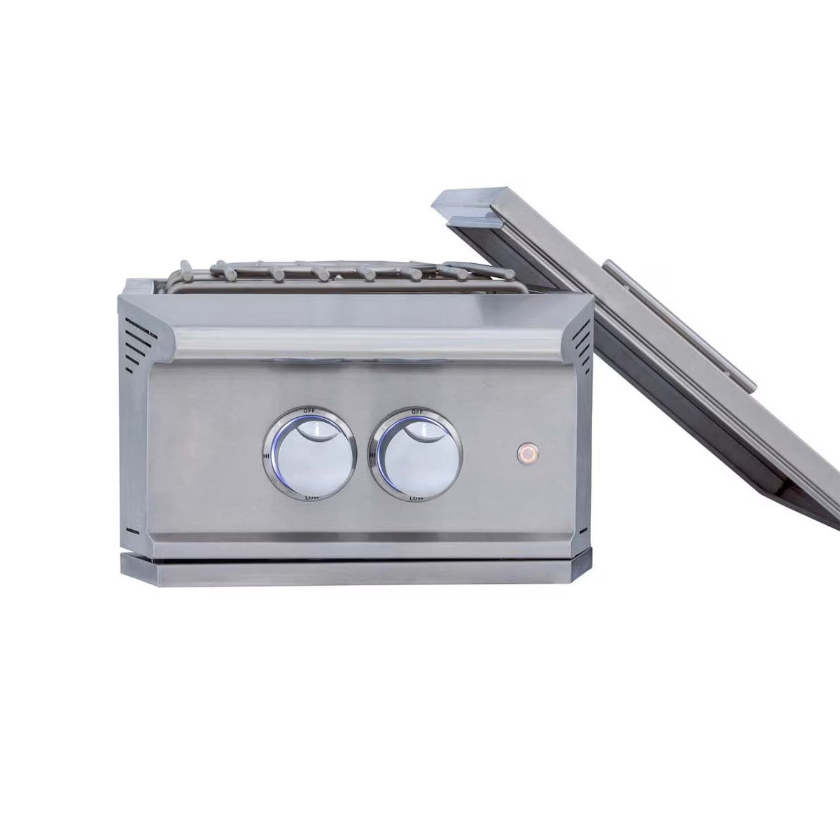 Blaze - LTE PRO 60,000 BTU Built-In Natural Gas/Propane Power Burner w/ Wok Ring & Lid - BLZ-PBLTEPRO