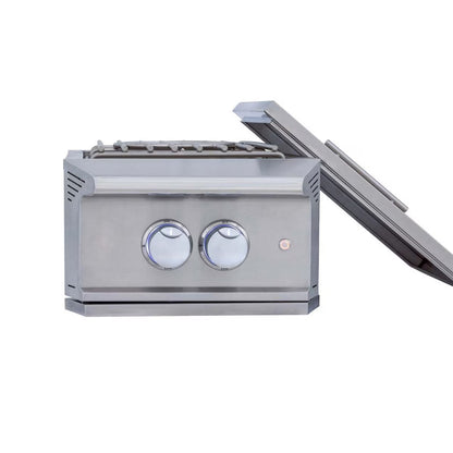 Blaze - LTE PRO 60,000 BTU Built-In Natural Gas/Propane Power Burner w/ Wok Ring & Lid - BLZ-PBLTEPRO