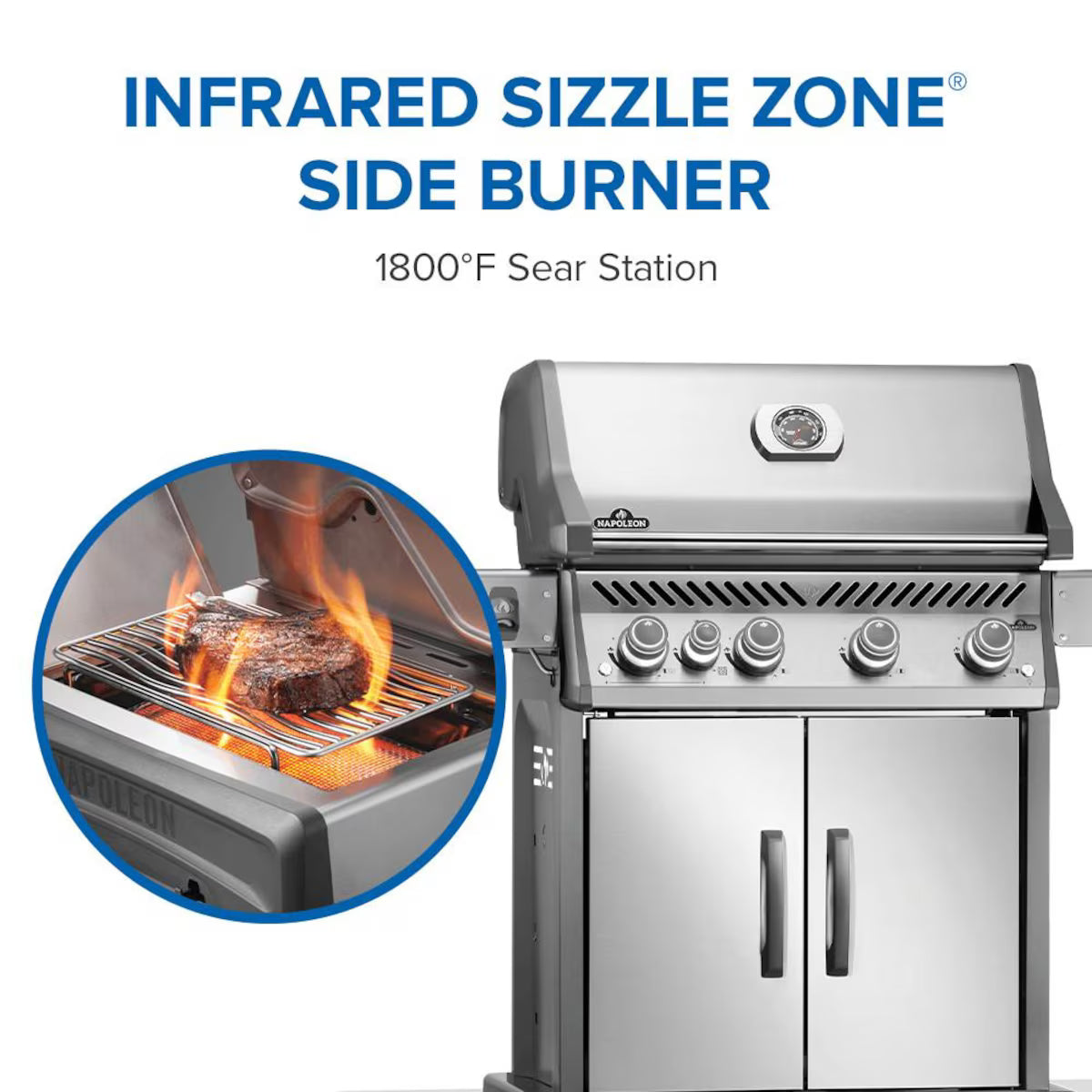 Napoleon - Rogue PRO 525 4-Burner Grill w/ Side Burner
