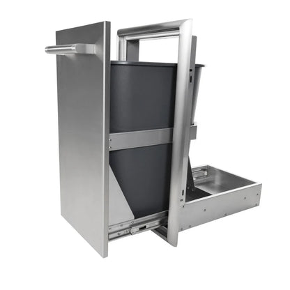 Coyote 15" Single Pull Out Trash and Recycle Bin