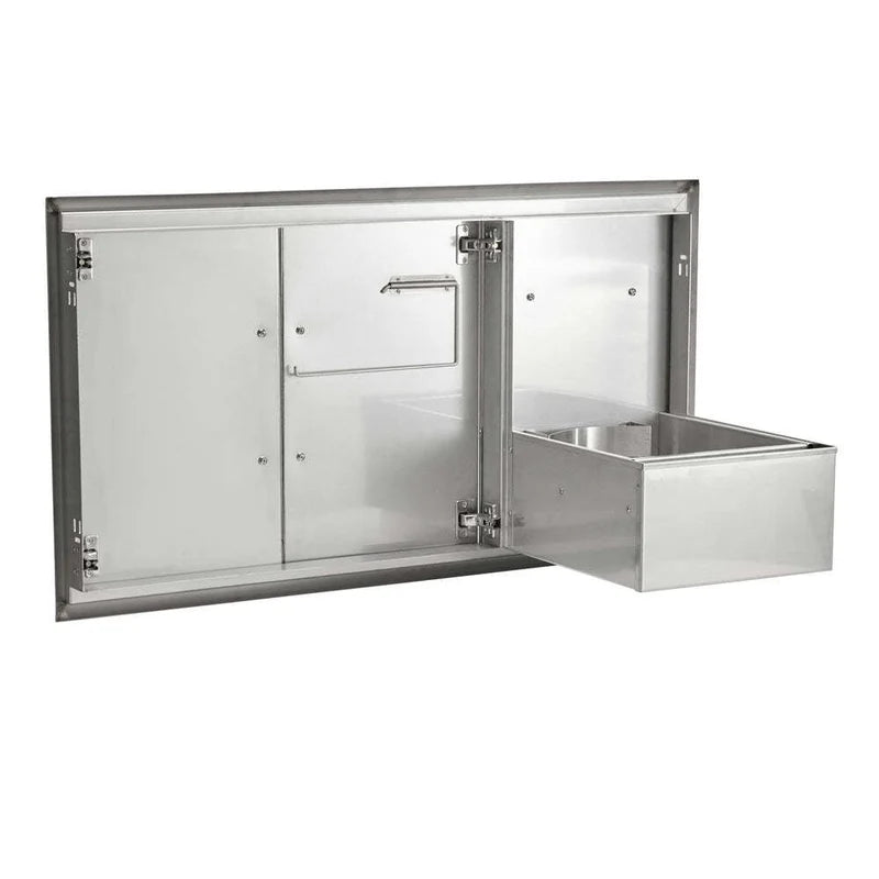 Coyote 45" Double Access Doors With Roll Out Trash