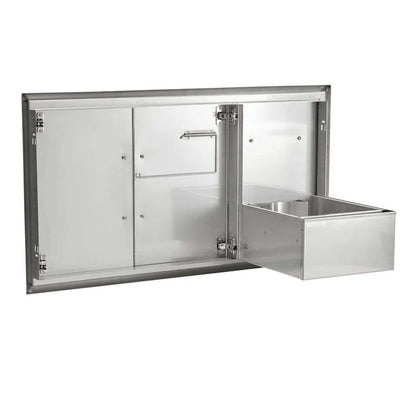 Coyote 45" Double Access Doors With Roll Out Trash