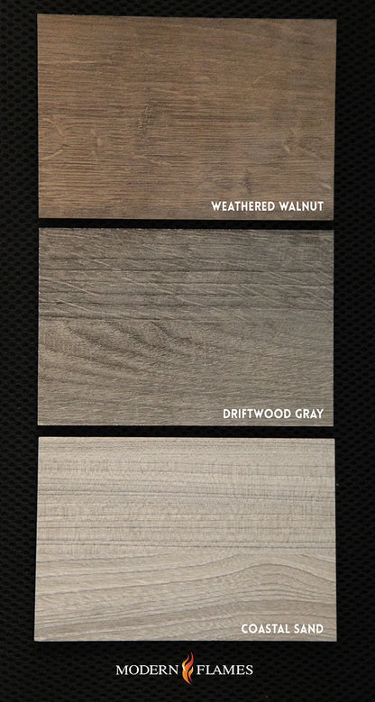 Modern Flames Allwood Media Wall Side Panel with Shelves for 60" Spectrum Slimline - Driftwood Grey (AFWS-SIDE-DW)